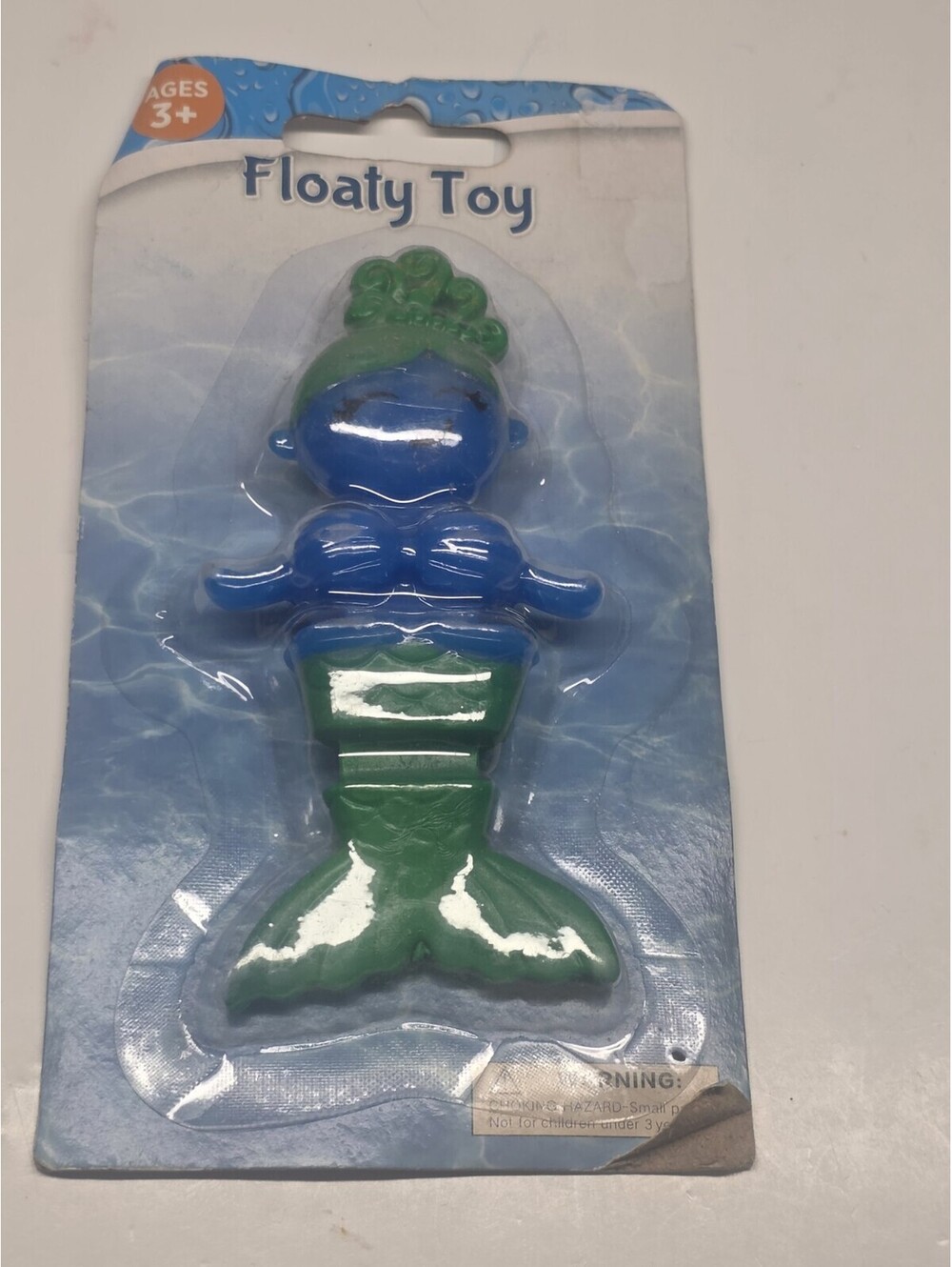 Mermaid Girl Floaty Toy 3 + Year Old Green Blue Pool Bath Beach Ocean water
